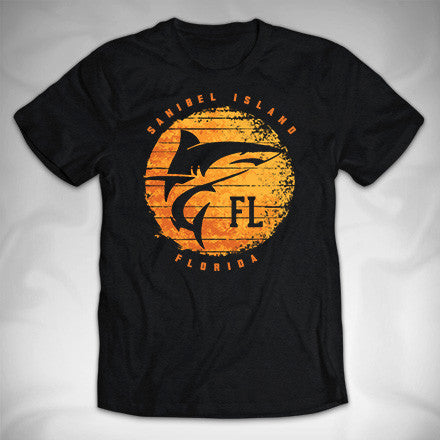 MF8062-4 Rustic Sun Tri Blend Tee Sanibel Island Shark