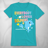 MF8153-2 Everyone Loves Dolphins Princess Tee Dolphin Research Center