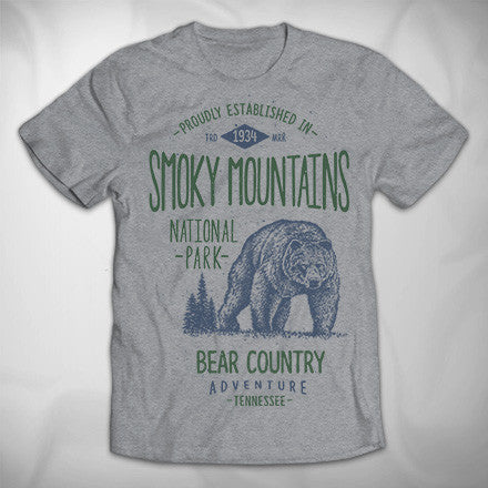 MF8179-2 Sketchy Scene Black Bear Smoky Mountains National Park